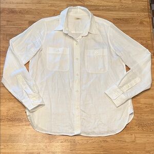 Faherty Oversized Linen Button Down Shirt